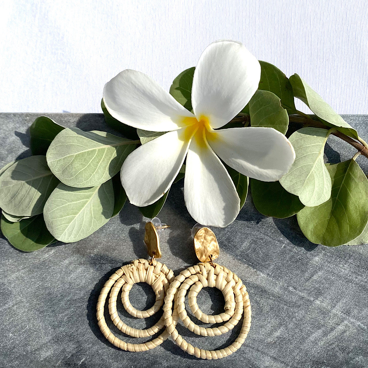 Raffia Circular Earrings