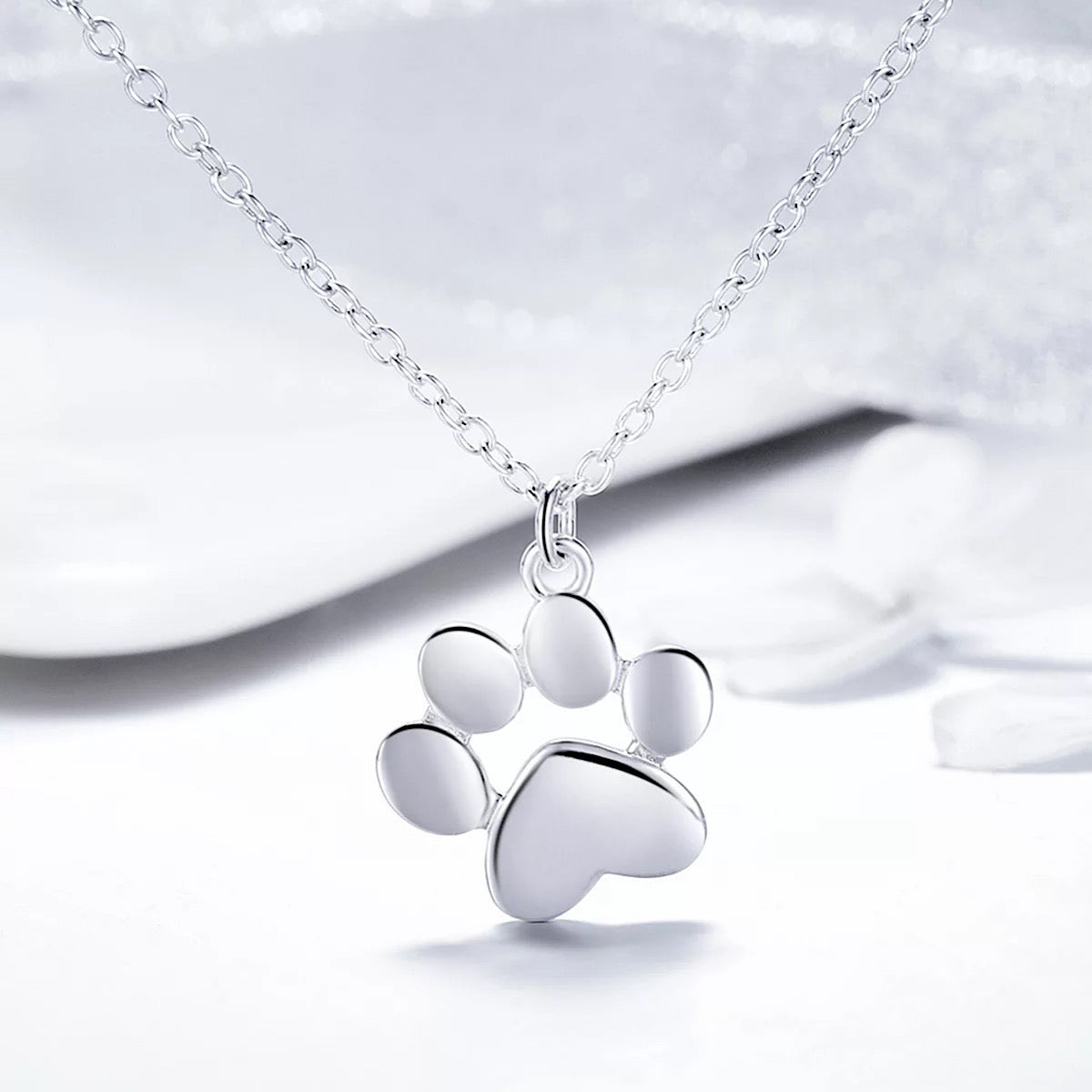 Paw Shaped Charm Necklace