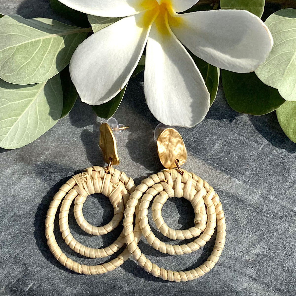 Raffia Circular Earrings