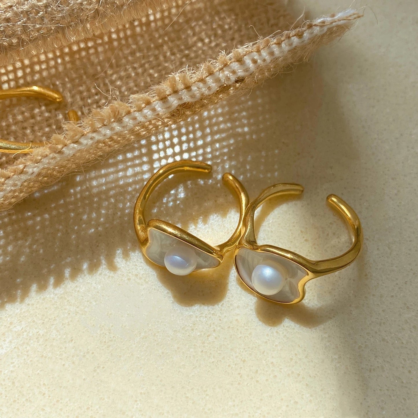 Freshwater Pearl Geometric Shaped Ring