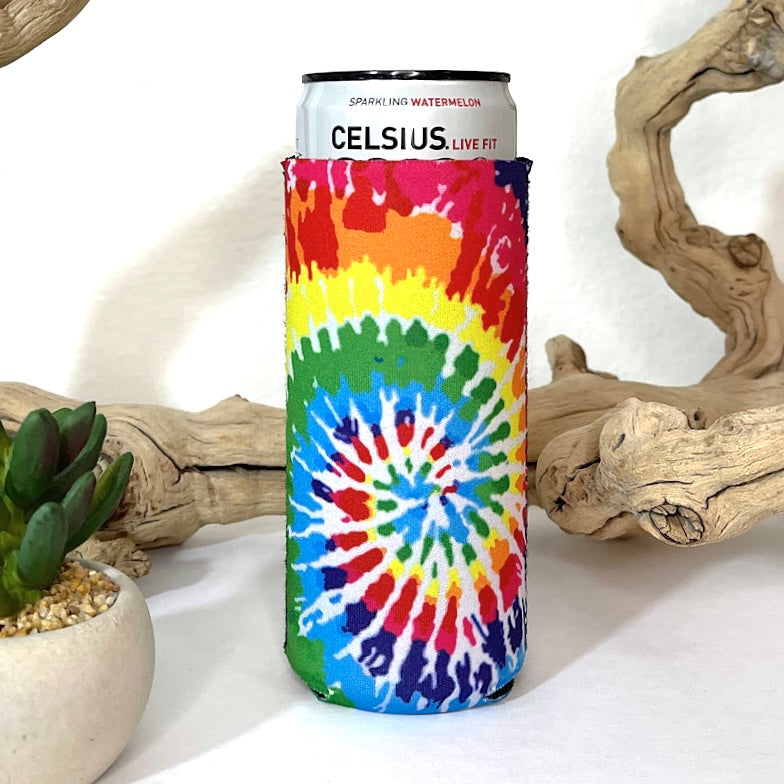 Primary Tie Dye Seltzer Slim Can Cooler