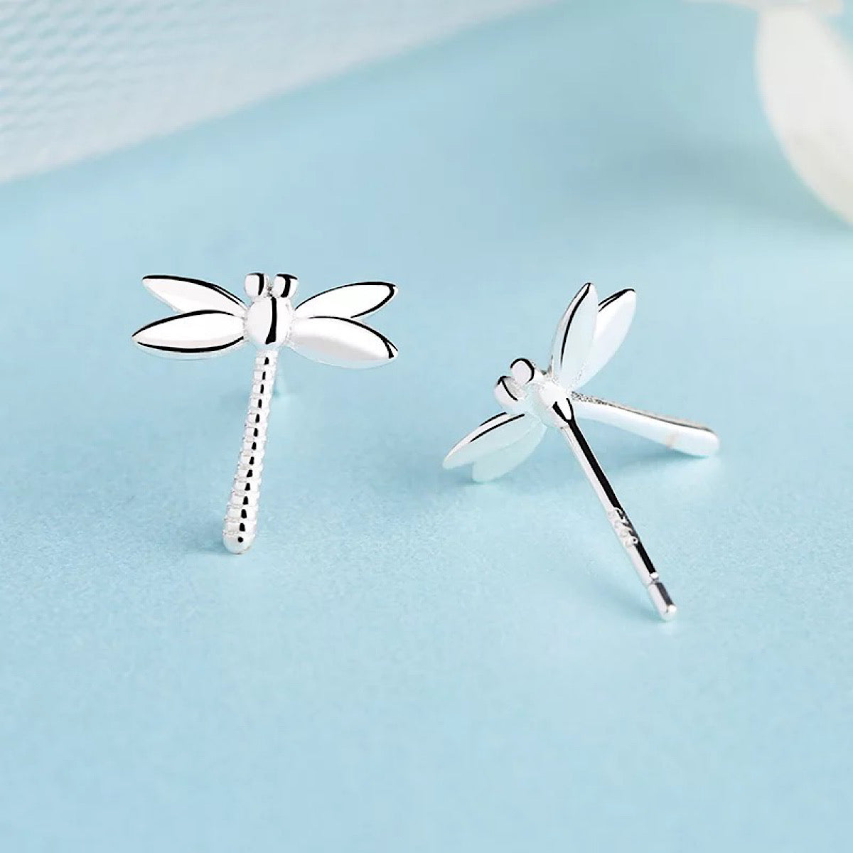 Sterling Silver Dragonfly Earrings