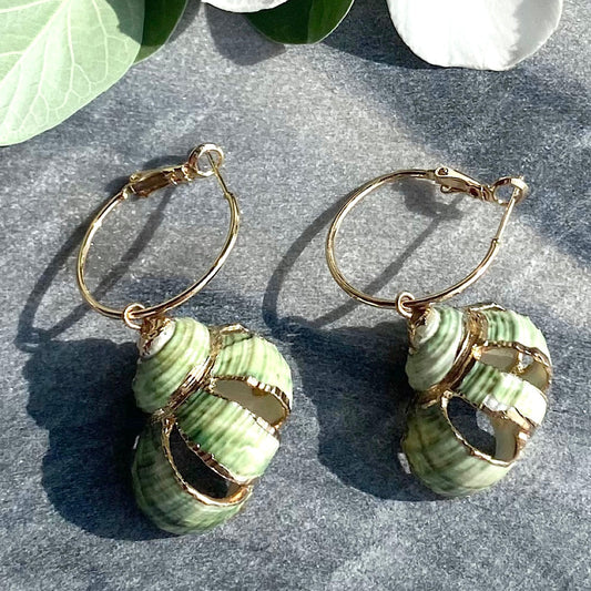 Shell & Alloy Hoop Drop Earrings_5