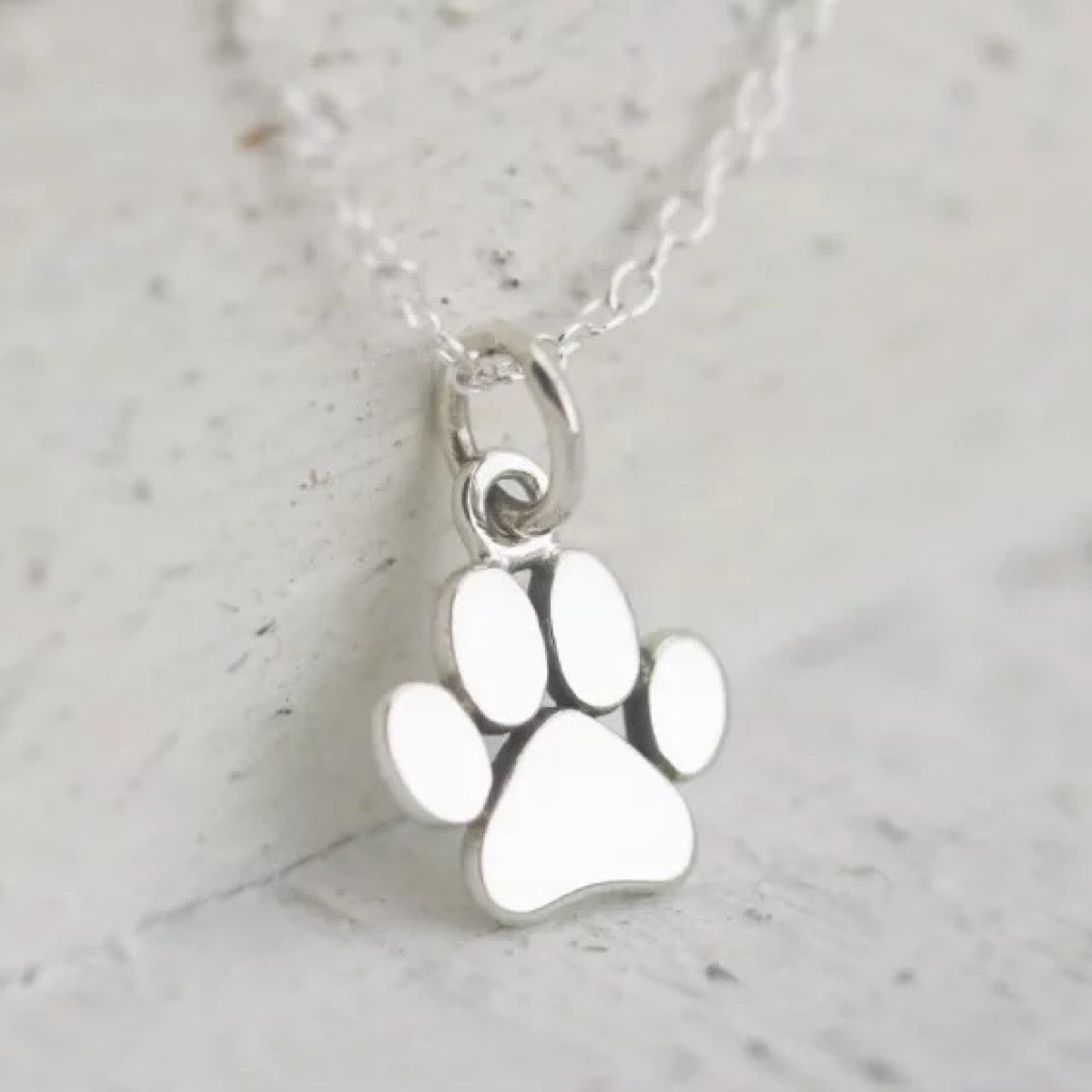 Paw Shaped Charm Necklace