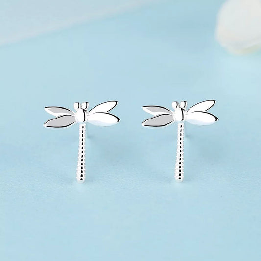 Sterling Silver Dragonfly Earrings