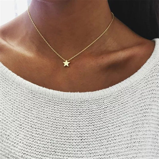 Minimalist Gold Plated Star Necklace