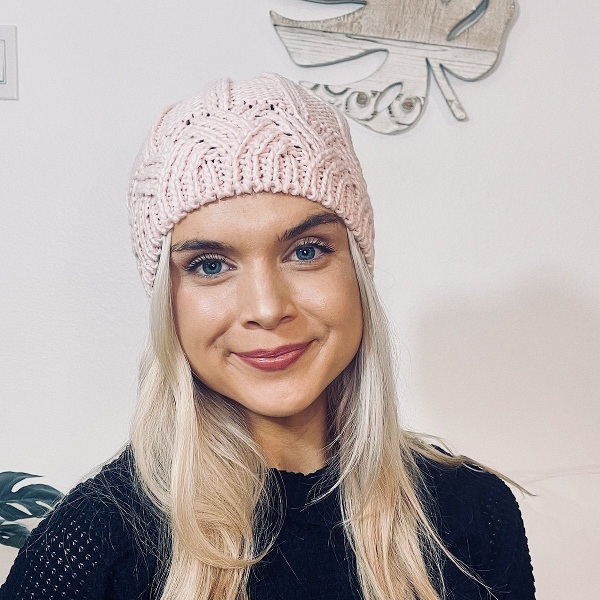 Pink Crochet Beanie