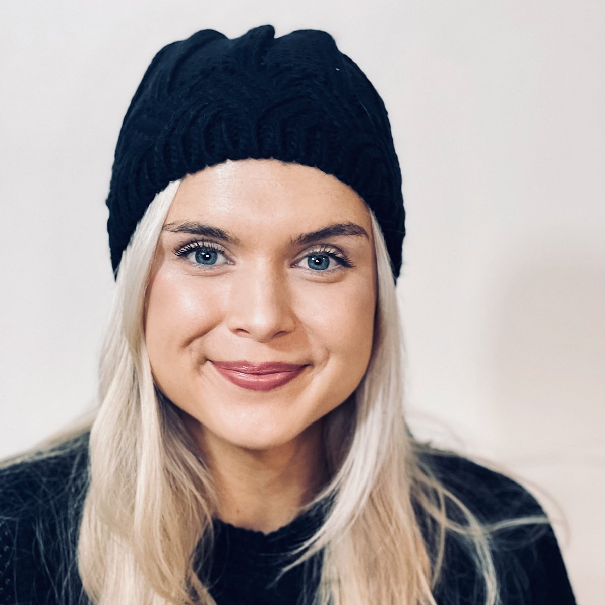 Black Crochet Beanie