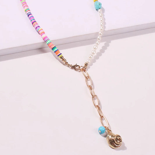 Bohemian Colorful Heishi Bead Necklace