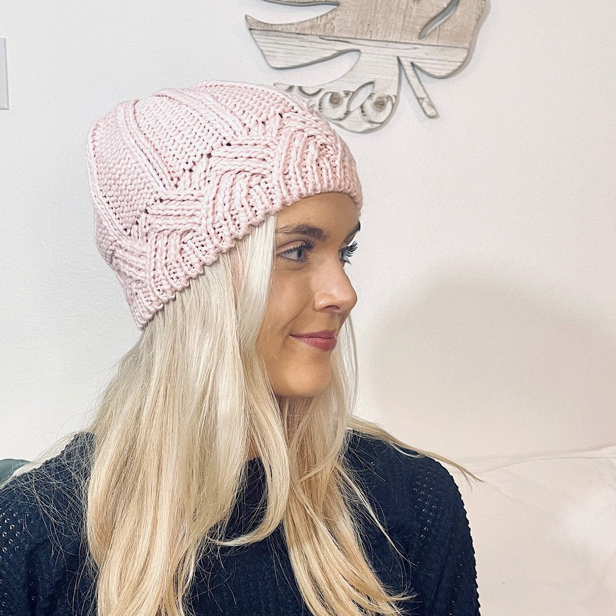 Pink Crochet Beanie